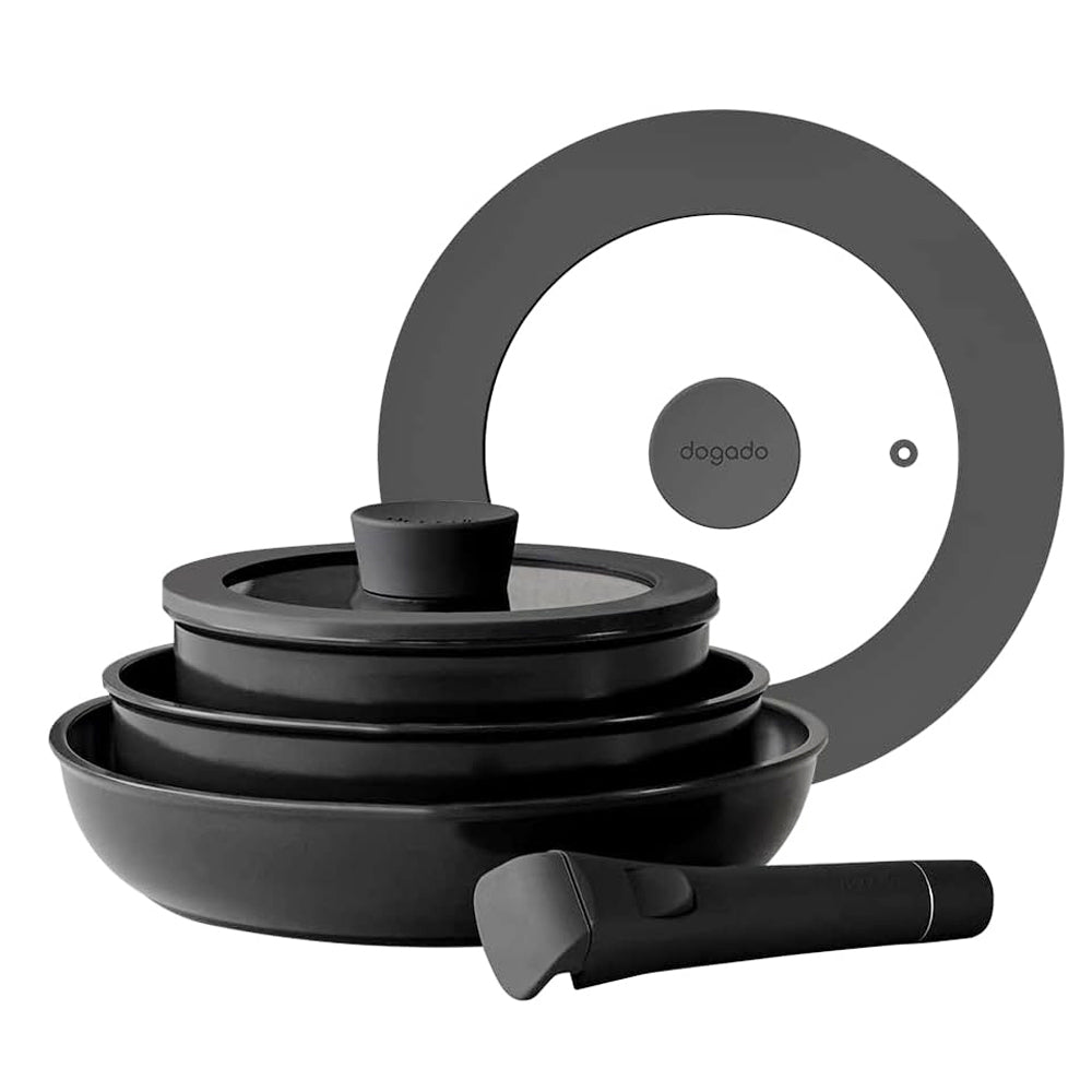 韓國 dogado 天然陶瓷鍋 6 件套裝 - 灰黑色 (JBAA-2120)