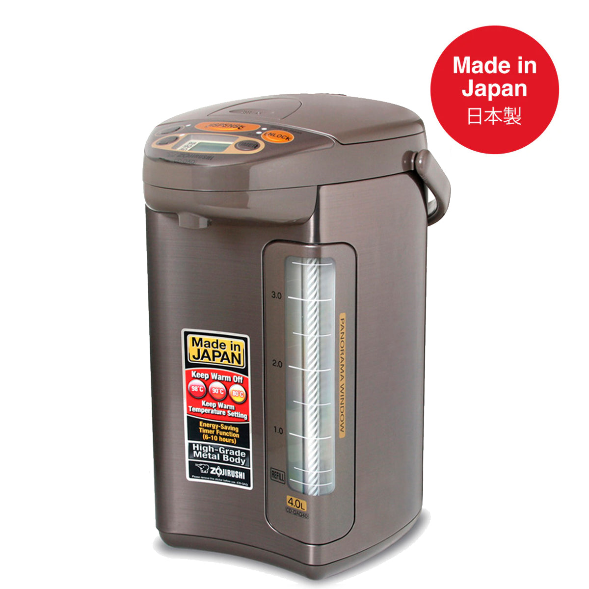 Zojirushi Electric Thermo Pot | CD‑QAQ40‑TA Micom Series (4.0L)