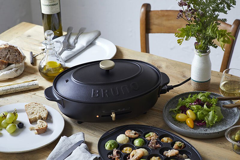 BRUNO 橢圓電熱鍋 Oval Hotplate - 米白色