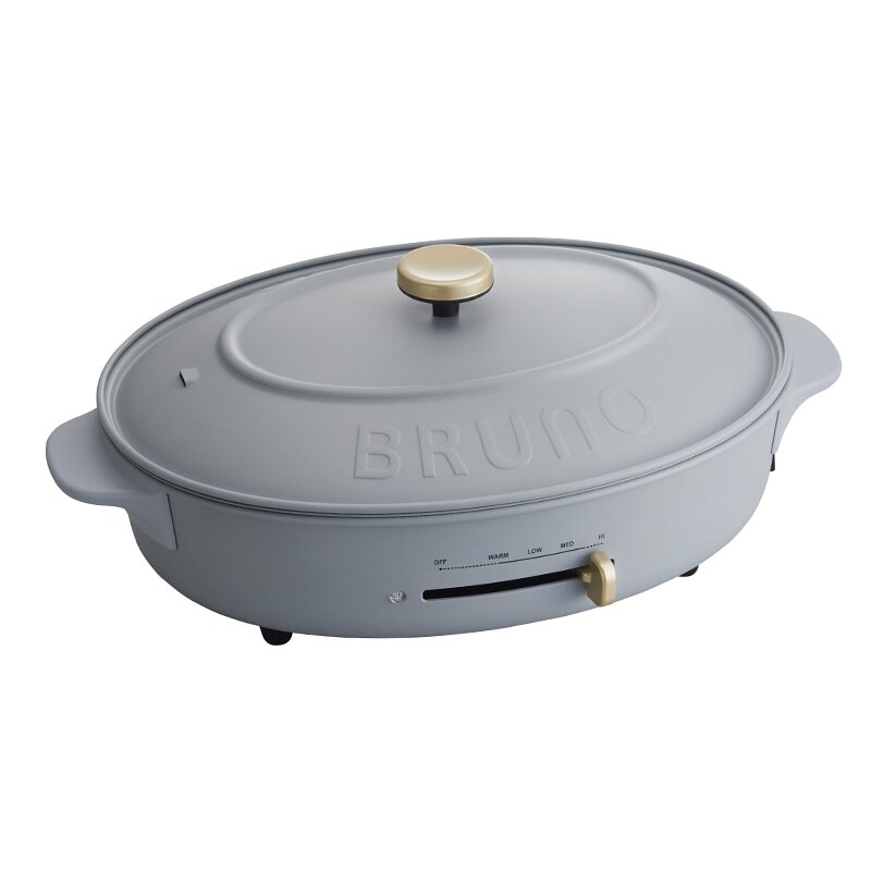 BRUNO 橢圓電熱鍋 Oval Hotplate - 藍灰色