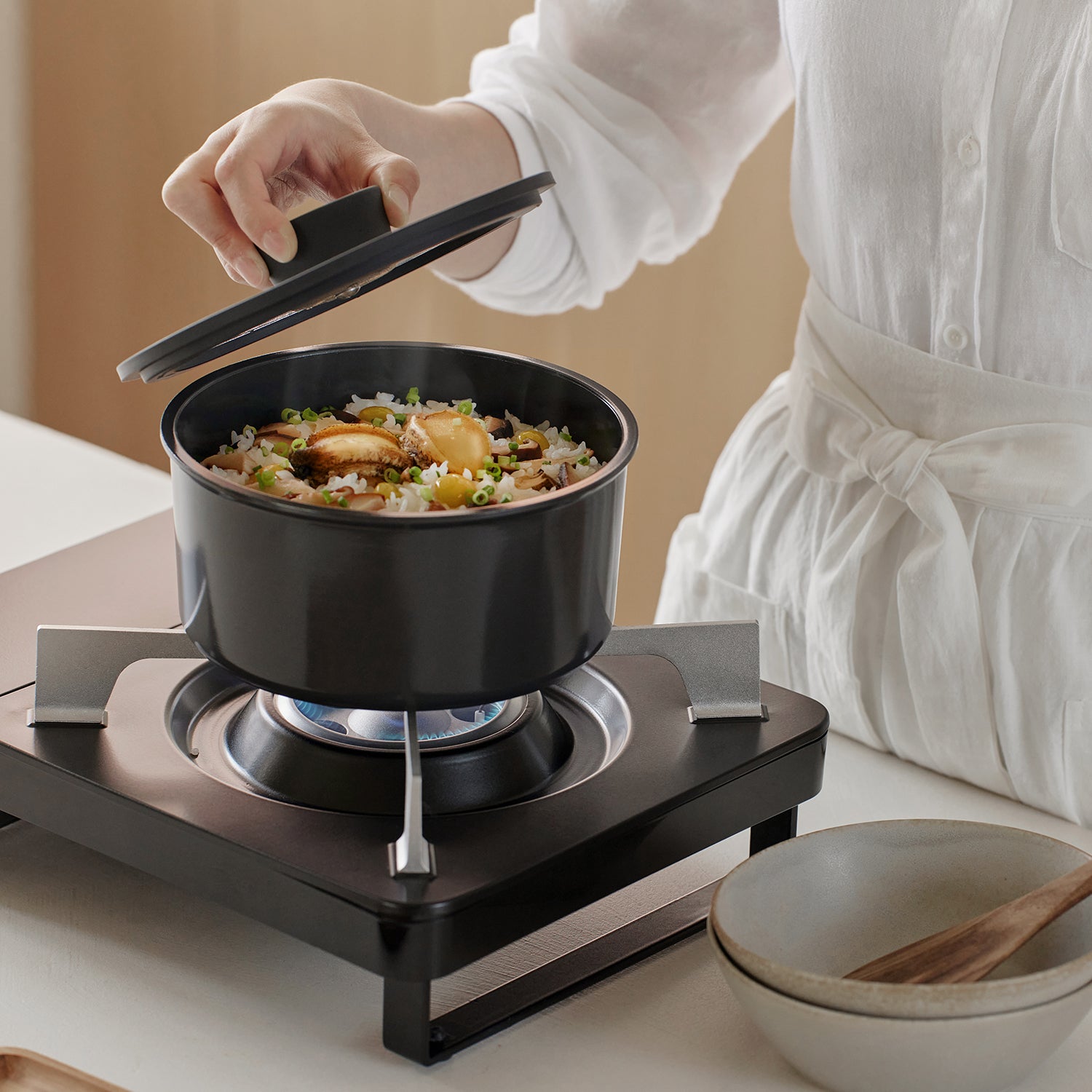 韓國 dogado 天然陶瓷鍋 6 件套裝 - 灰黑色 (JBAA-2120)