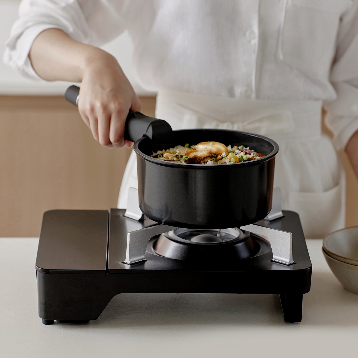 韓國 dogado 天然陶瓷鍋 6 件套裝 - 灰黑色 (JBAA-2120)