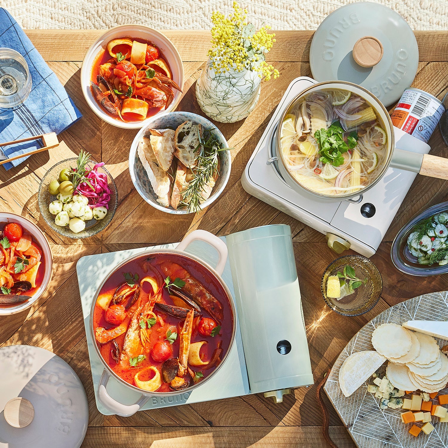 BRUNO 16cm 琺瑯單柄鍋 - 米灰色