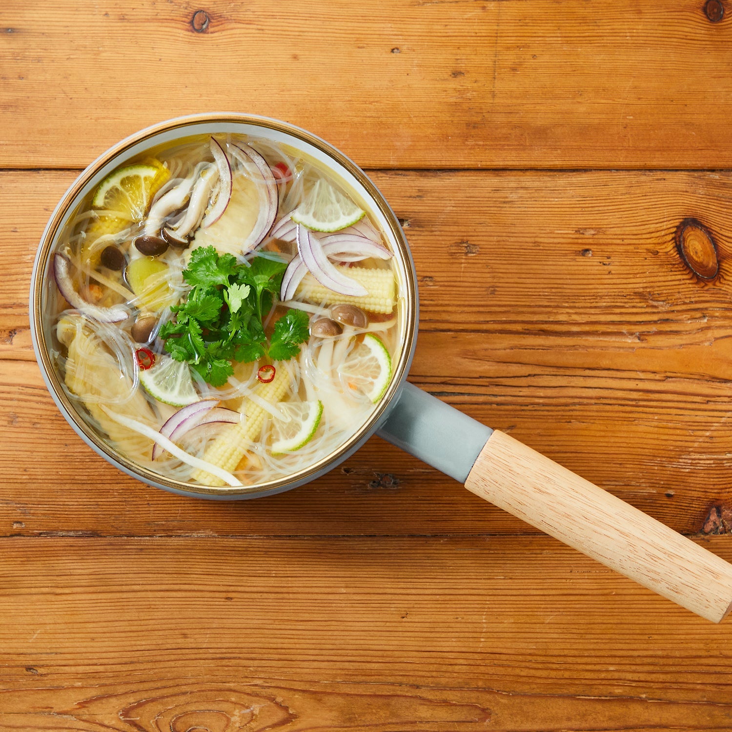 BRUNO 16cm 琺瑯單柄鍋 - 米灰色