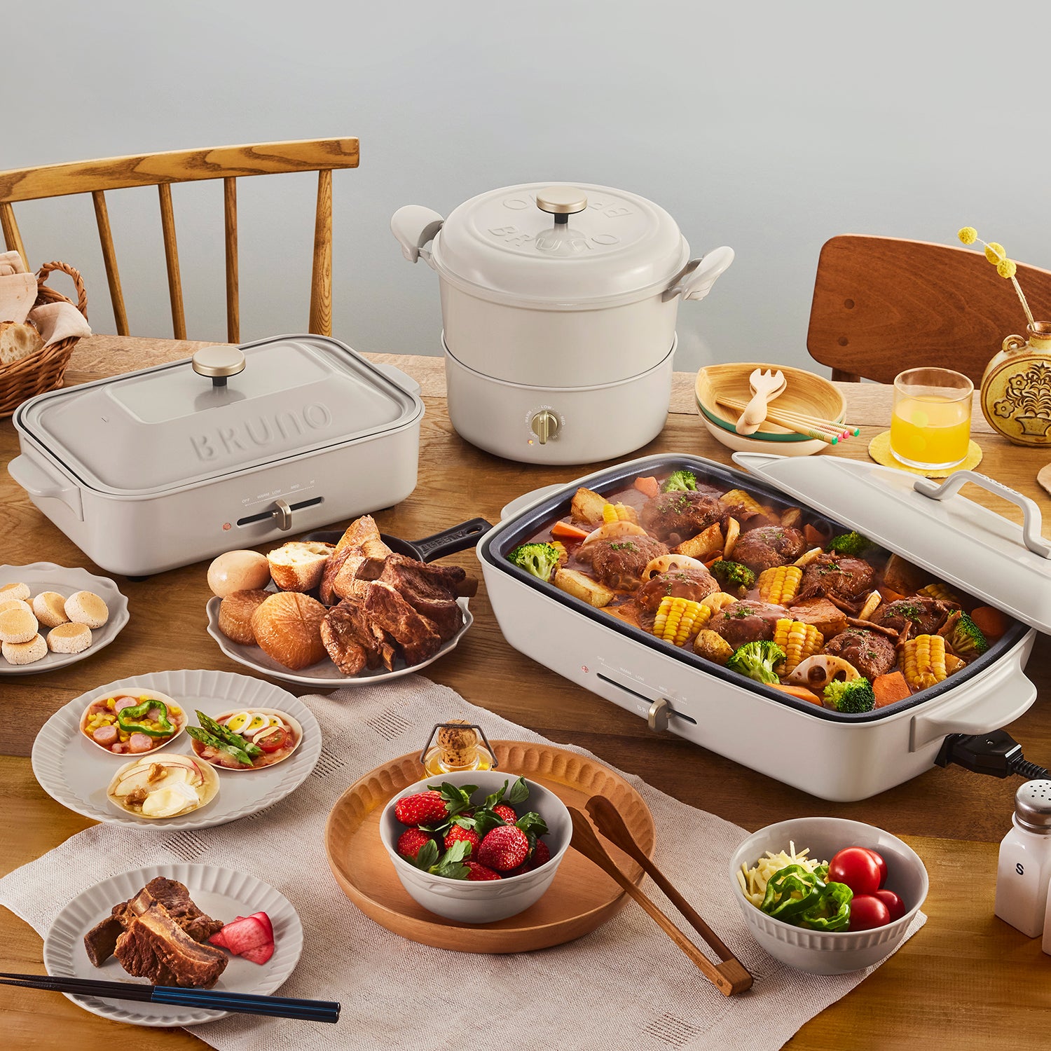 BRUNO Hot Plate Grande Size - Ash Glaze BOE026-ASGZ