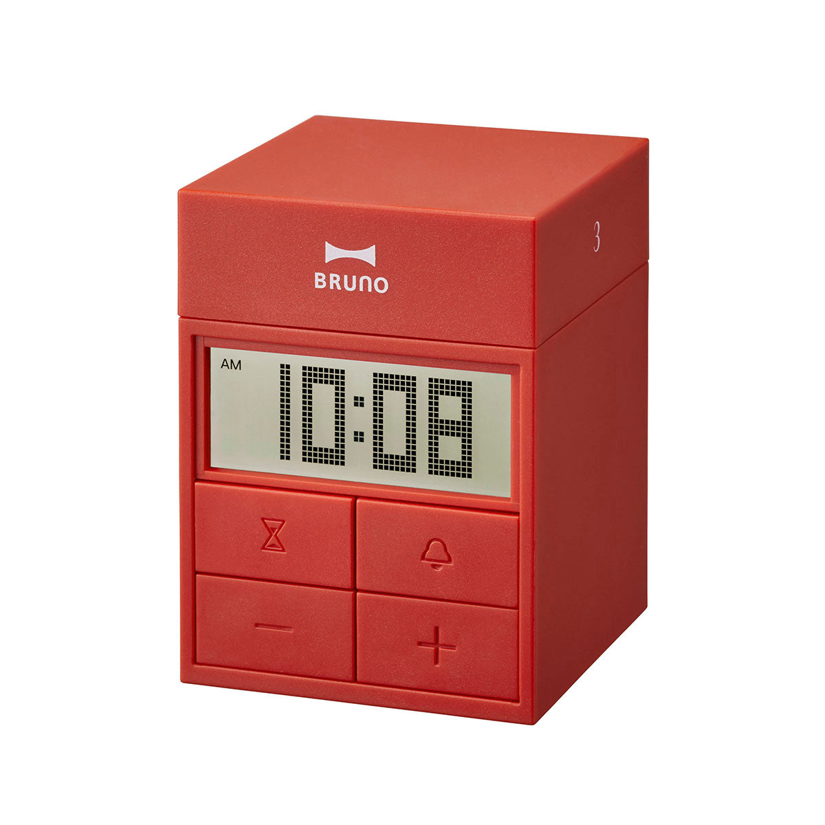 BRUNO 扭扭座枱鐘 - 紅色 BCA026-RD