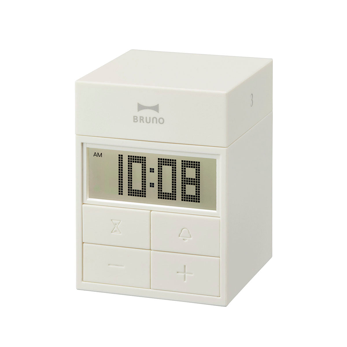 BRUNO Twist Table Clock - White BCA026-WH