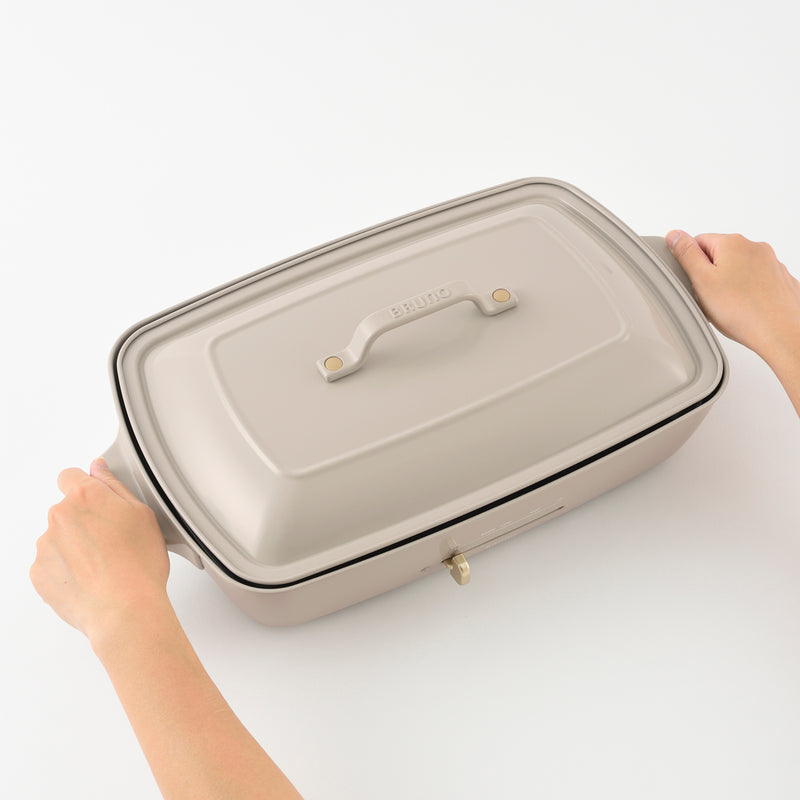 4烤盤套裝！BRUNO 加大版電熱鍋 Hot Plate Grande Size - 珍珠灰色