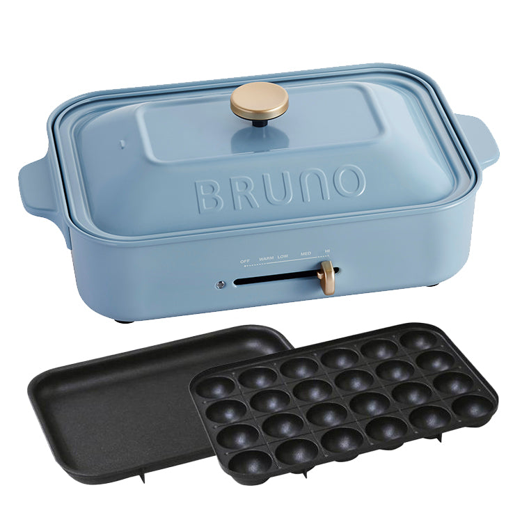 BRUNO Compact Hot Plate (Pottery Blue) (bundled with 2 plates)