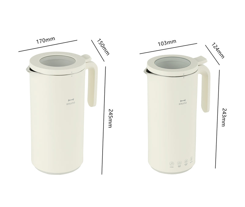 BRUNO 升級多功能熱湯豆漿機 - 米白色