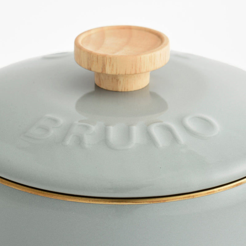 BRUNO 16cm 琺瑯單柄鍋 - 米灰色