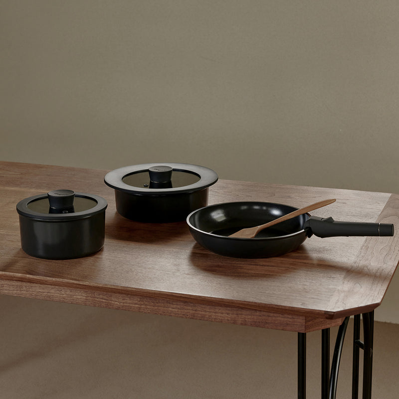 dogado 天然陶瓷鍋 6 件套裝 - 灰黑色 (JBAA-2120)